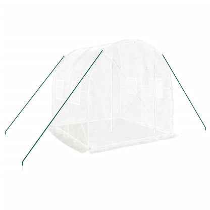 Tuinkas Met Stalen Frame 4 M² 2 x 2 x 2 m Wit