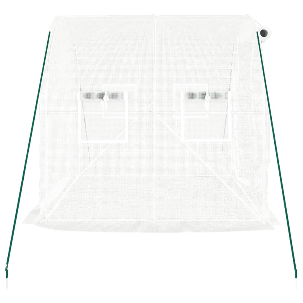 Tuinkas Met Stalen Frame 4 M² 2 x 2 x 2 m Wit