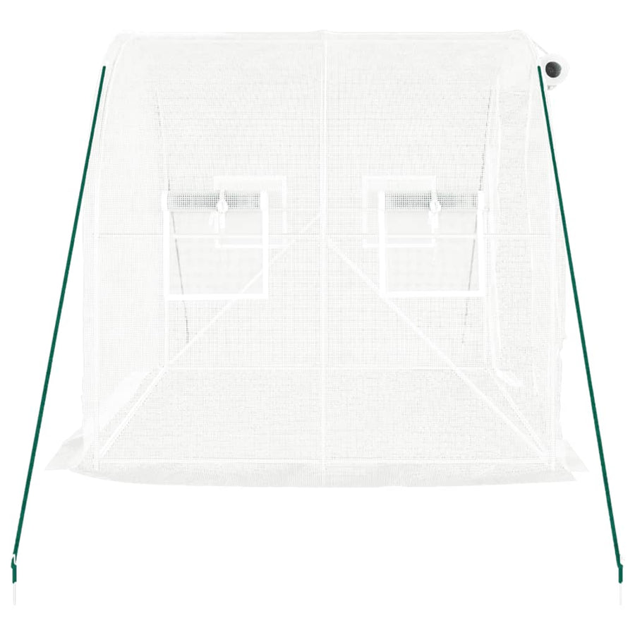 Tuinkas Met Stalen Frame 4 M² 2 x 2 x 2 m Wit