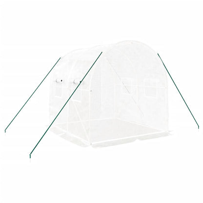 Tuinkas Met Stalen Frame 4 M² 2 x 2 x 2 m Wit