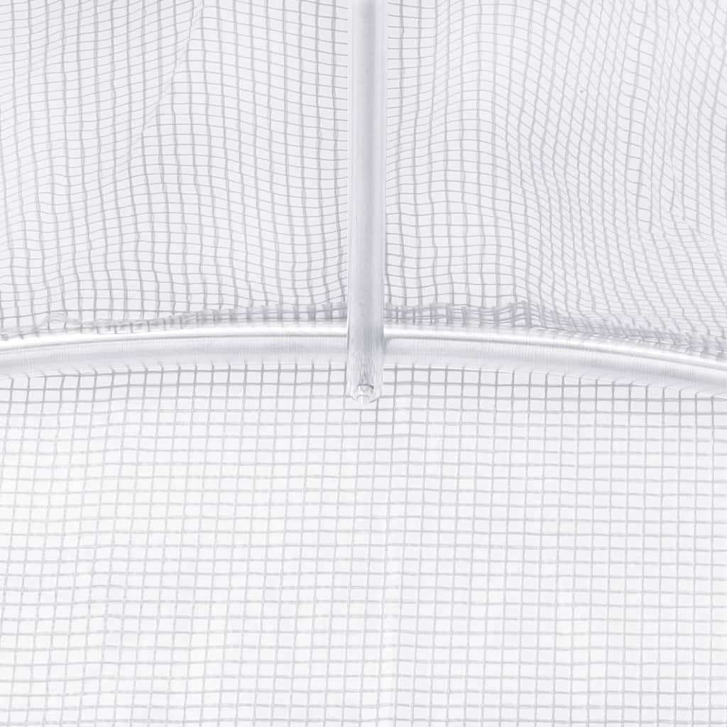 Tuinkas Met Stalen Frame 4 M² 2 x 2 x 2 m Wit