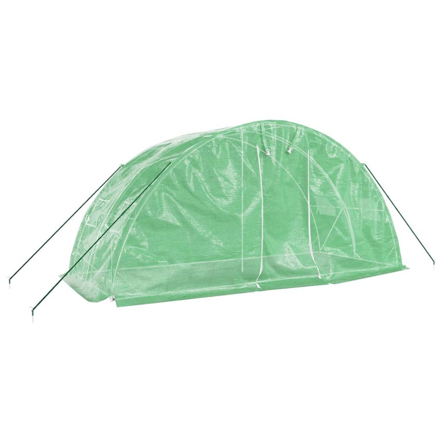 Tuinkas met stalen frame 10 m² 5x2x2,3 m 5 x 2 x 2.3 m Groen