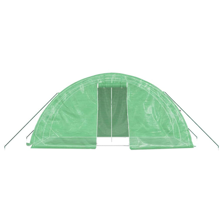 Tuinkas met stalen frame 10 m² 5x2x2,3 m 5 x 2 x 2.3 m Groen