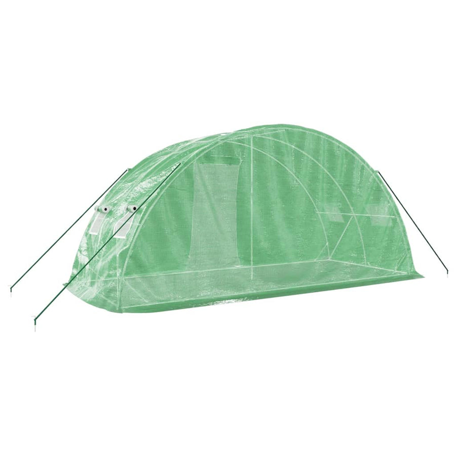Tuinkas met stalen frame 10 m² 5x2x2,3 m 5 x 2 x 2.3 m Groen