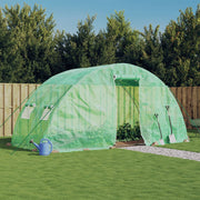 Tuinkas 5x2x2,3 m groen PE staal