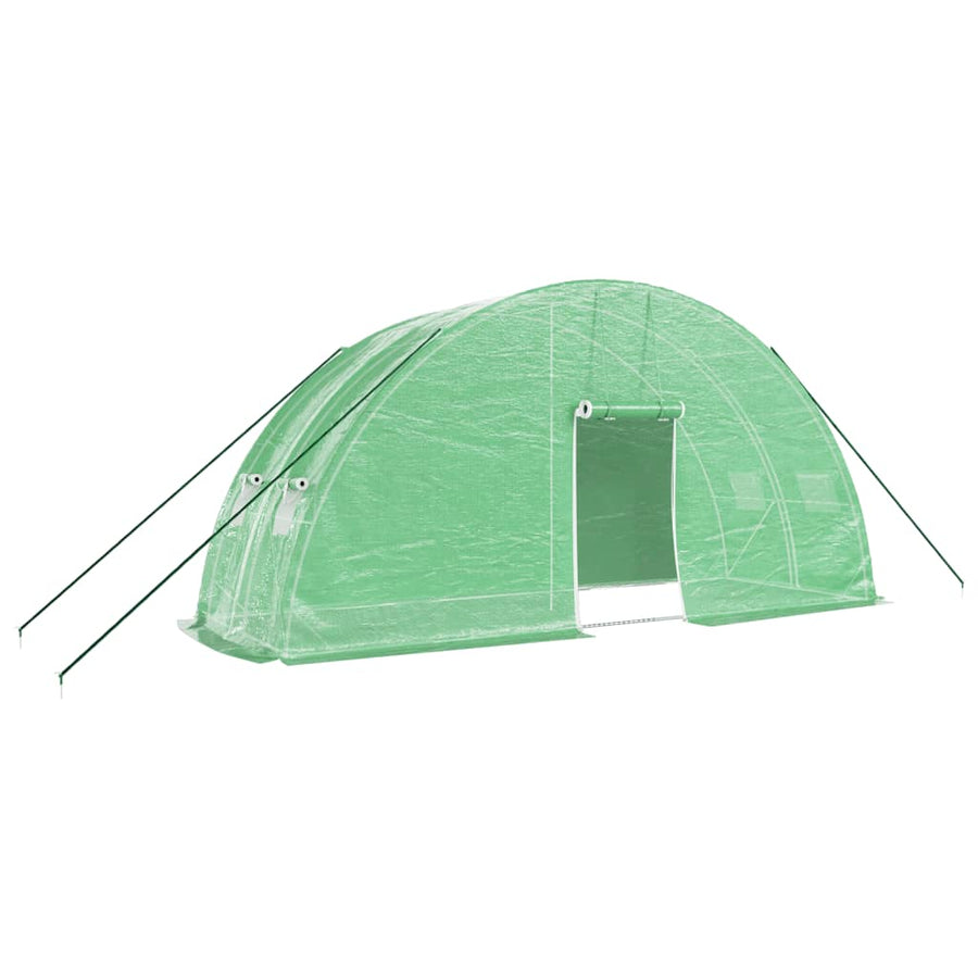 Tuinkas met stalen frame 12 m² 6x2x2,85 m 6 x 2 x 2.85 m Groen