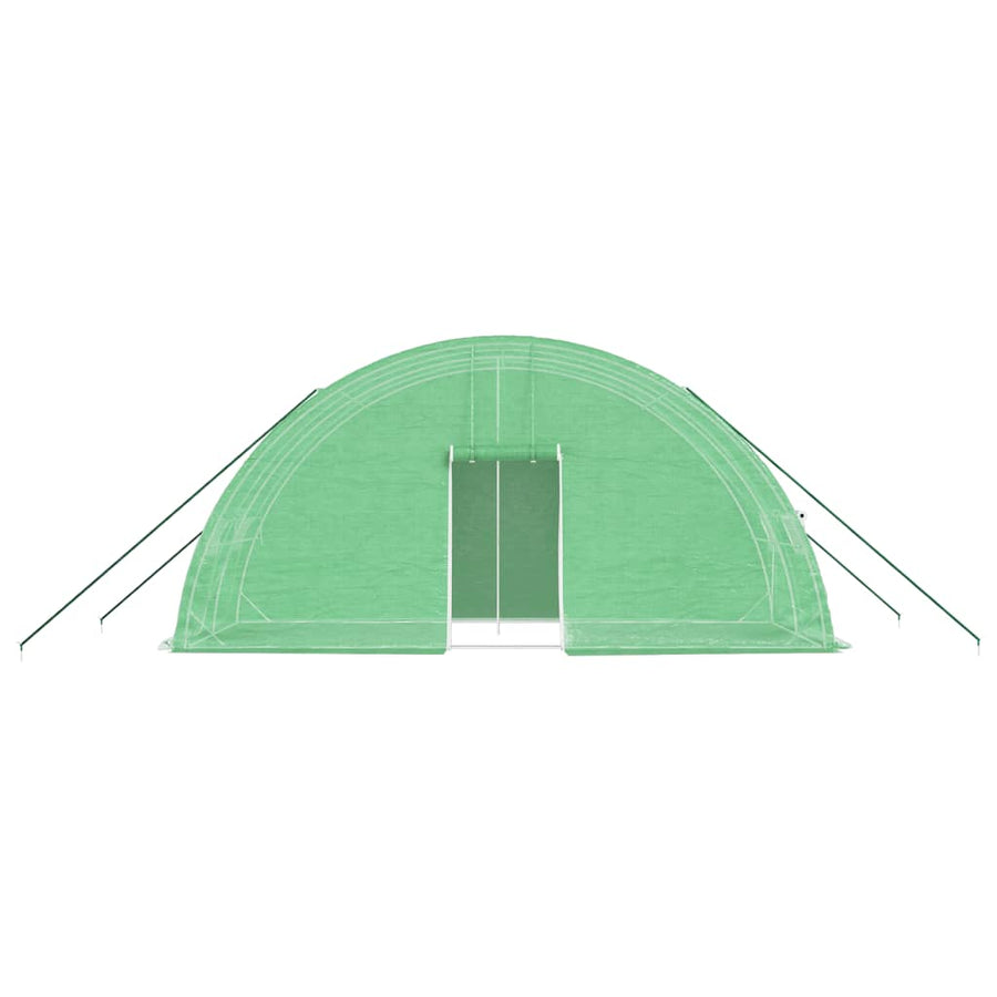 Tuinkas met stalen frame 12 m² 6x2x2,85 m 6 x 2 x 2.85 m Groen