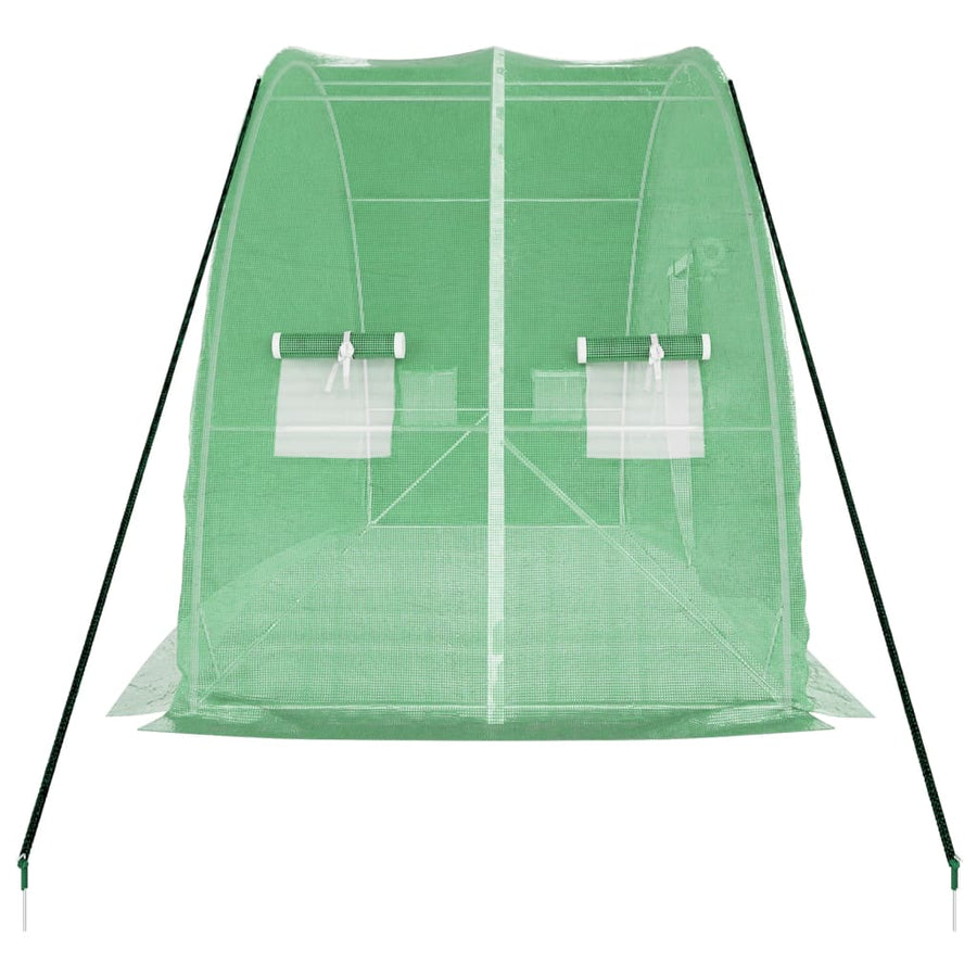 Tuinkas met stalen frame 12 m² 6x2x2,85 m 6 x 2 x 2.85 m Groen