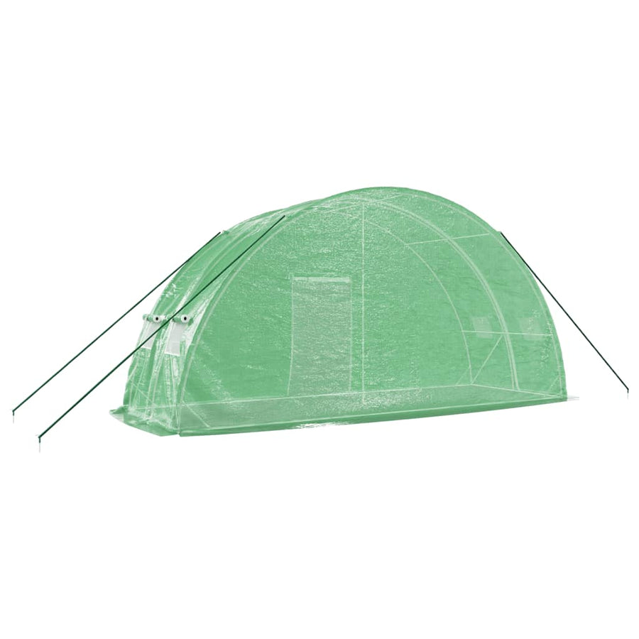 Tuinkas met stalen frame 12 m² 6x2x2,85 m 6 x 2 x 2.85 m Groen