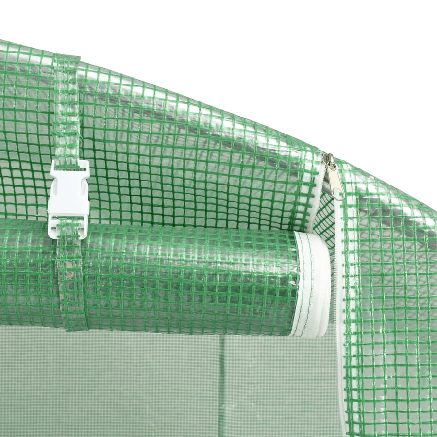 Tuinkas met stalen frame 12 m² 6x2x2,85 m 6 x 2 x 2.85 m Groen