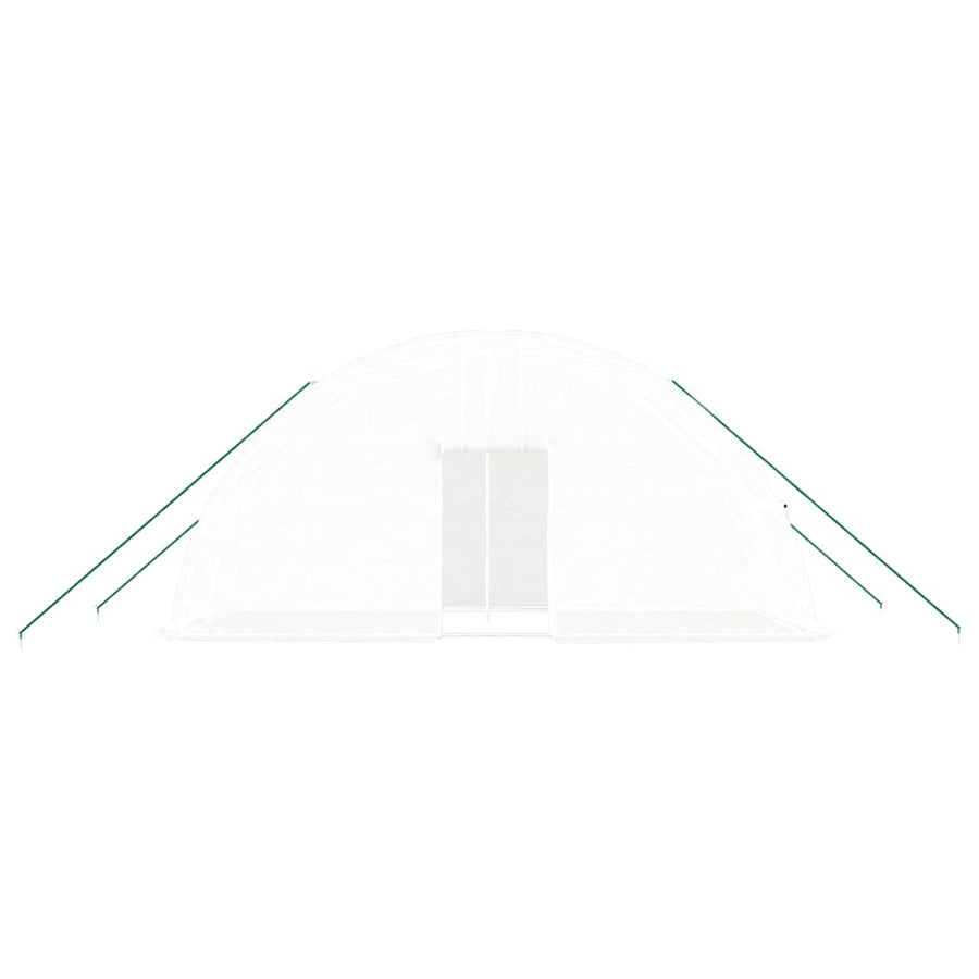 Tuinkas Met Stalen Frame 2 M² 6X2X2,85 M 6 x 2 x 2.85 m Wit