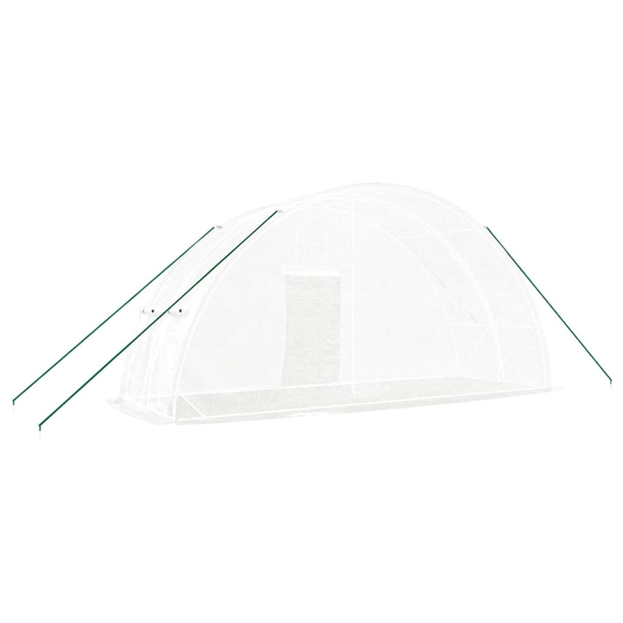 Tuinkas Met Stalen Frame 2 M² 6X2X2,85 M 6 x 2 x 2.85 m Wit