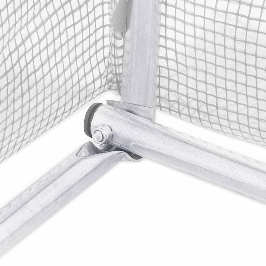 Tuinkas Met Stalen Frame 2 M² 6X2X2,85 M 6 x 2 x 2.85 m Wit