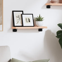 Wandschap 40X10X2 Cm Onbehandeld Massief Eikenhout Naturel 40 x 10 x 2 cm