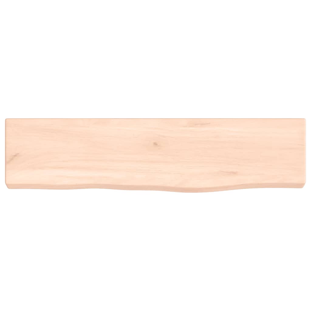 Wandschap 40X10X2 Cm Onbehandeld Massief Eikenhout Naturel 40 x 10 x 2 cm