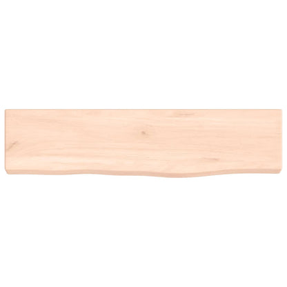 Wandschap 40X10X2 Cm Onbehandeld Massief Eikenhout Naturel 40 x 10 x 2 cm