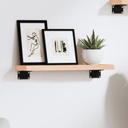 Wandschap 40x10x2 cm massief eikenhout natuurlijk