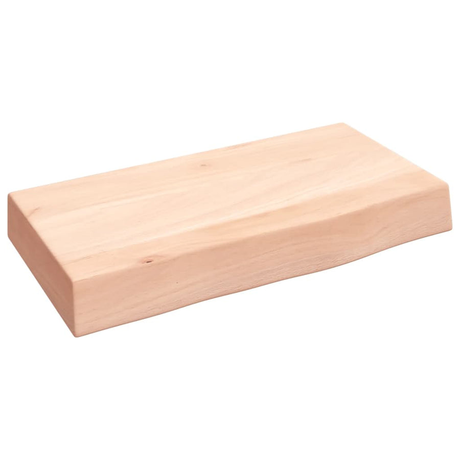 Wandschap 40x20x6 cm onbehandeld massief eikenhout 40 x 20 x 6 cm