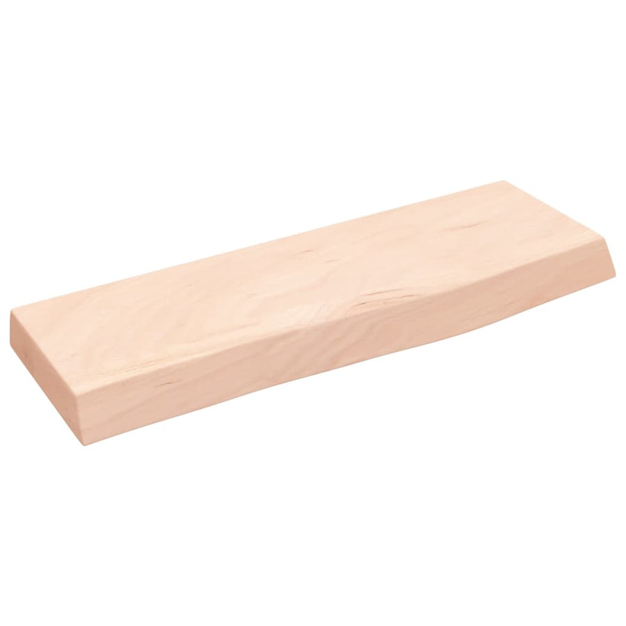Wandschap 60X20X4 Cm Onbehandeld Massief Eikenhout Naturel 1 60 x 20 x 4 cm