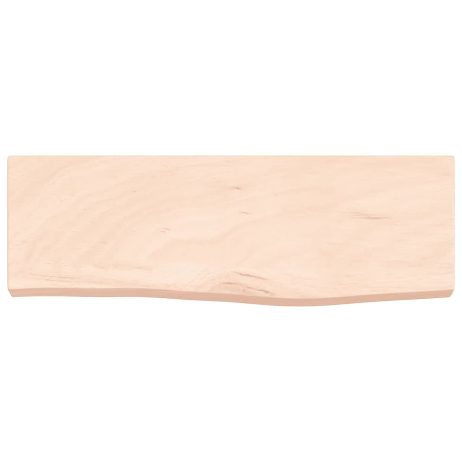 Wandschap 60X20X4 Cm Onbehandeld Massief Eikenhout Naturel 1 60 x 20 x 4 cm