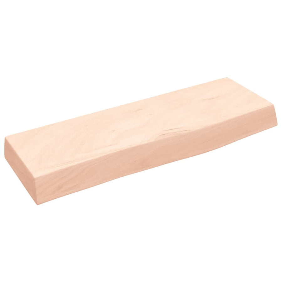 Wandschap 60x20x6 cm onbehandeld massief eikenhout 60 x 20 x 6 cm