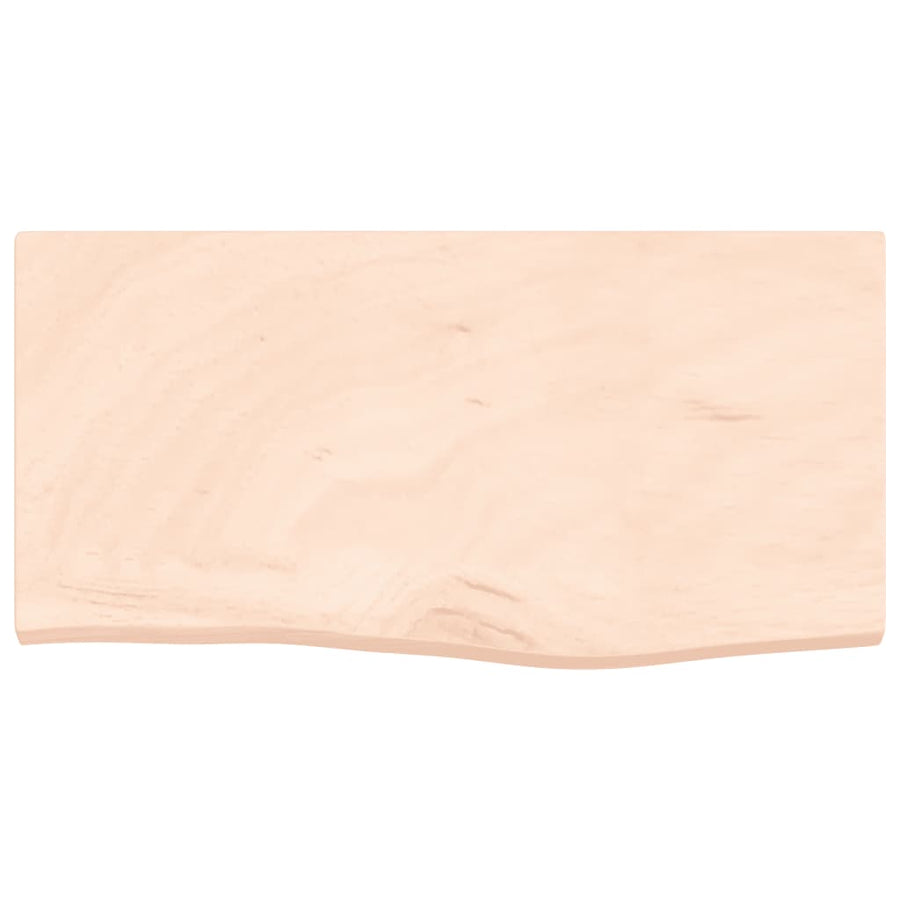 Wandschap 60x30x(2-4) cm onbehandeld massief eikenhout 60 x 30 x 4 cm
