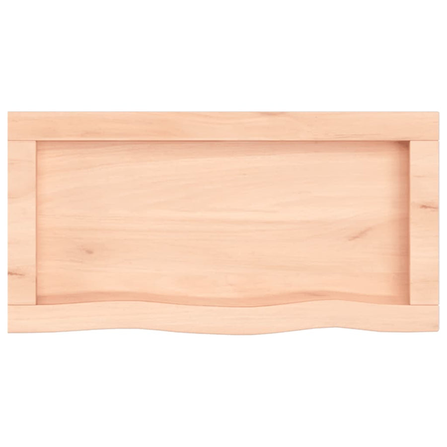Wandschap 60x30x(2-6) cm onbehandeld massief eikenhout 60 x 30 x 6 cm