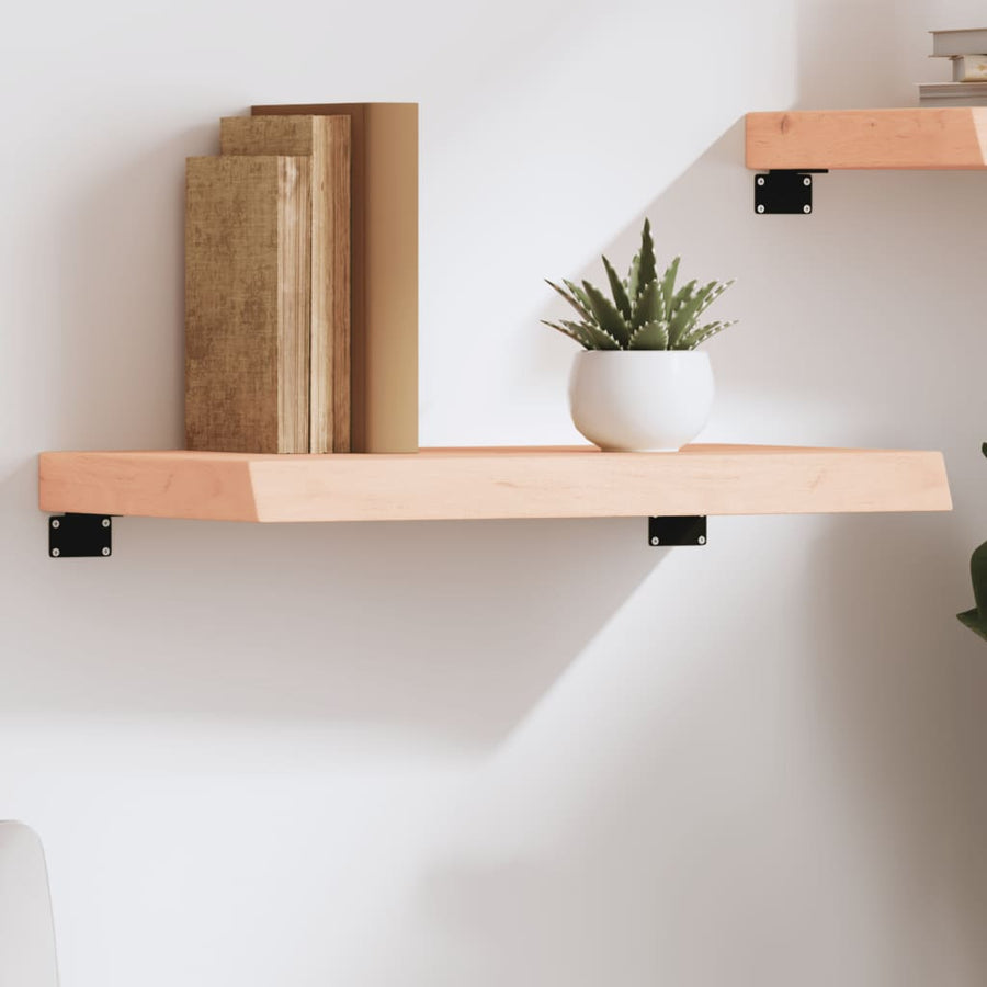 Wandschap 60x30x(2-6) cm onbehandeld massief eikenhout 60 x 30 x 6 cm