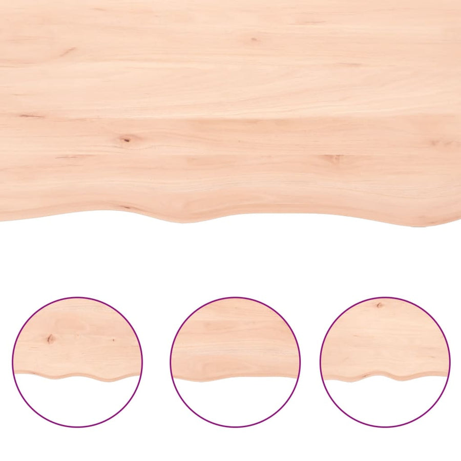 Wandschap 60x60x(2-4) cm onbehandeld massief eikenhout 60 x 60 x 4 cm
