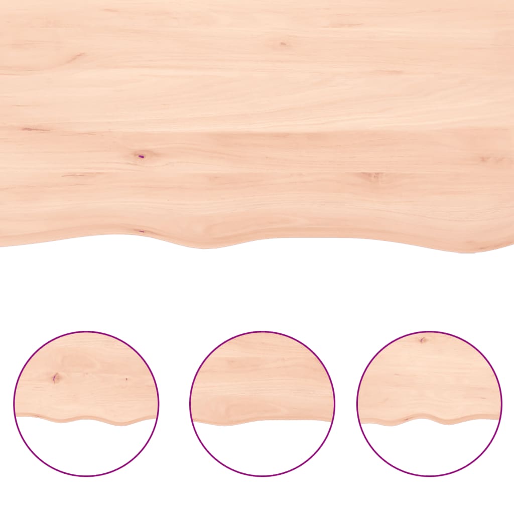 Wandschap 80x10x4 cm onbehandeld massief eikenhout