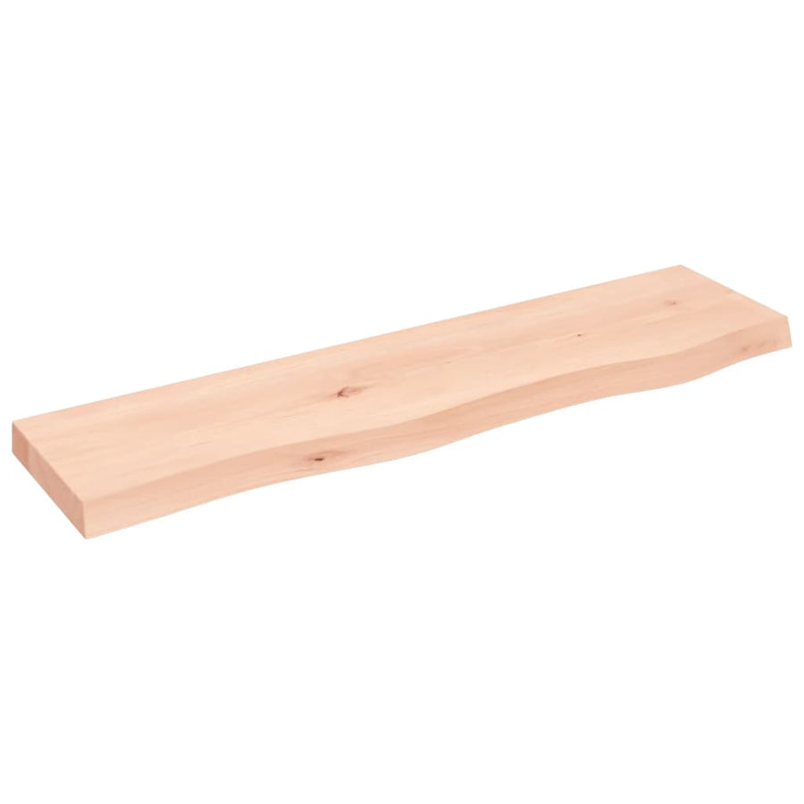 Wandschap 80x20x4 cm onbehandeld massief eikenhout 80 x 20 x 4 cm