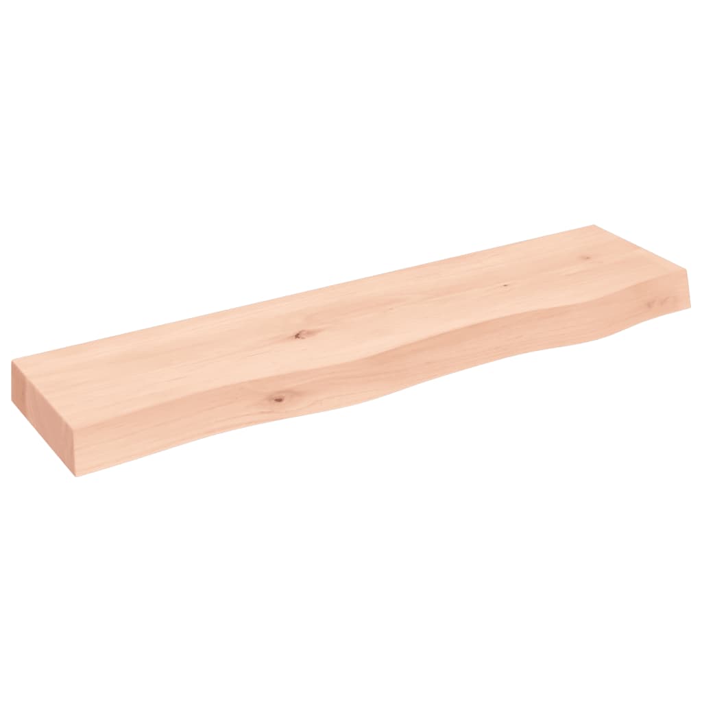 Wandschap 80x20x6 cm onbehandeld massief eikenhout 80 x 20 x 6 cm