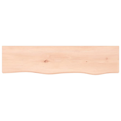 Wandschap 80x20x6 cm onbehandeld massief eikenhout 80 x 20 x 6 cm