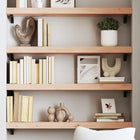 Wall shelf 80x20x6 cm untreated solid oak