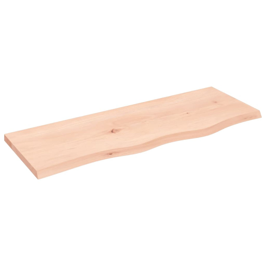 Wandschap 80x30x2 cm onbehandeld massief eikenhout 80 x 30 x 2 cm