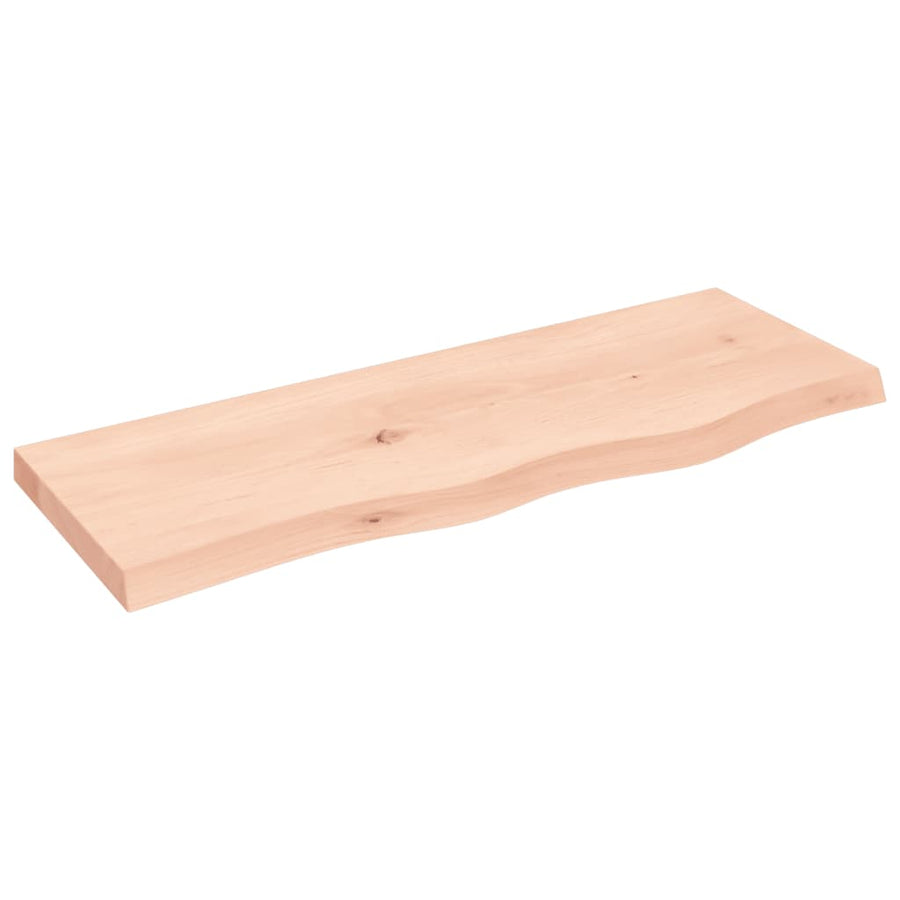 Wandschap 80x30x(2-4) cm onbehandeld massief eikenhout 80 x 30 x 4 cm