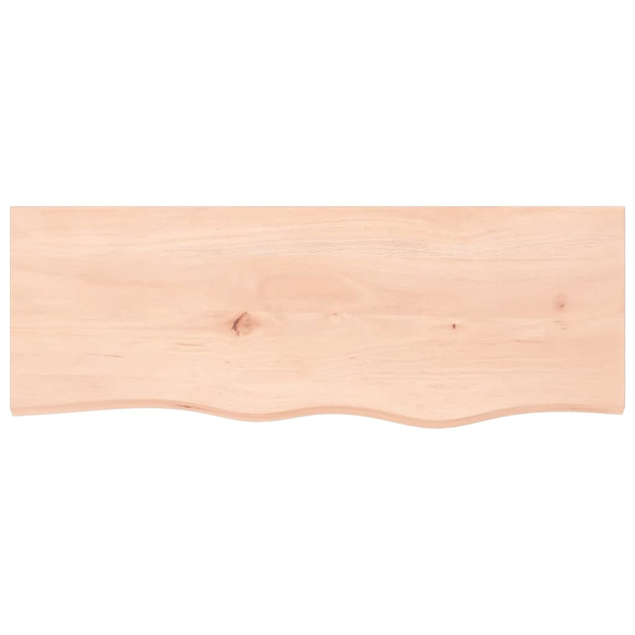 Wandschap 80x30x(2-4) cm onbehandeld massief eikenhout 80 x 30 x 4 cm