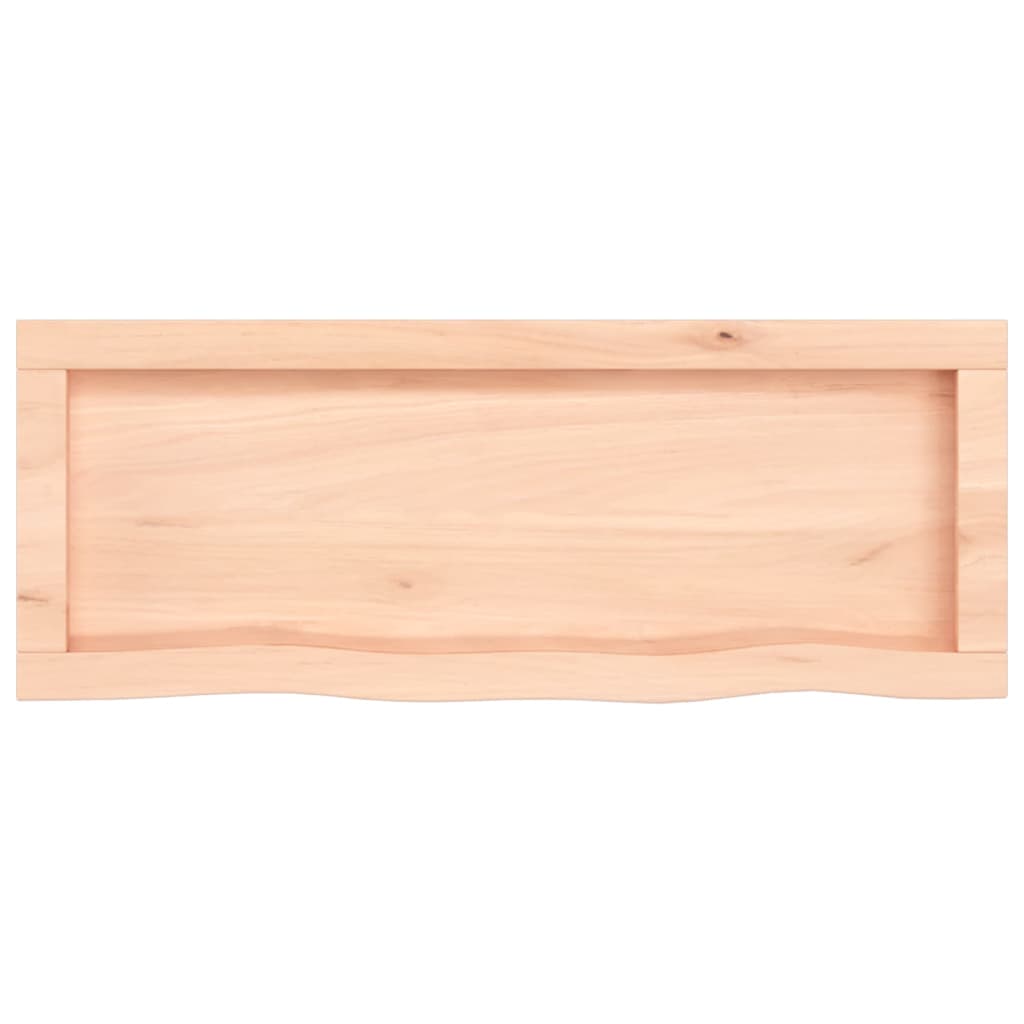 Wandschap 80x30x(2-4) cm onbehandeld massief eikenhout 80 x 30 x 4 cm