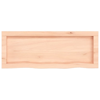 Wandschap 80x30x(2-4) cm onbehandeld massief eikenhout 80 x 30 x 4 cm