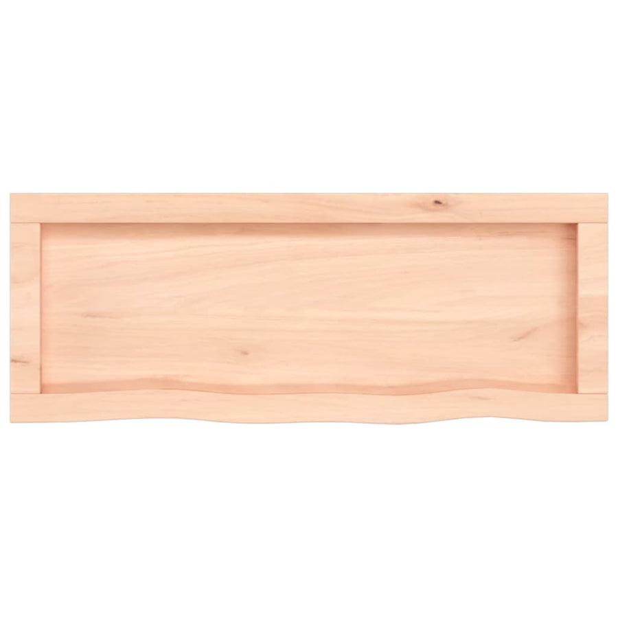 Wandschap 80x30x(2-4) cm onbehandeld massief eikenhout 80 x 30 x 4 cm