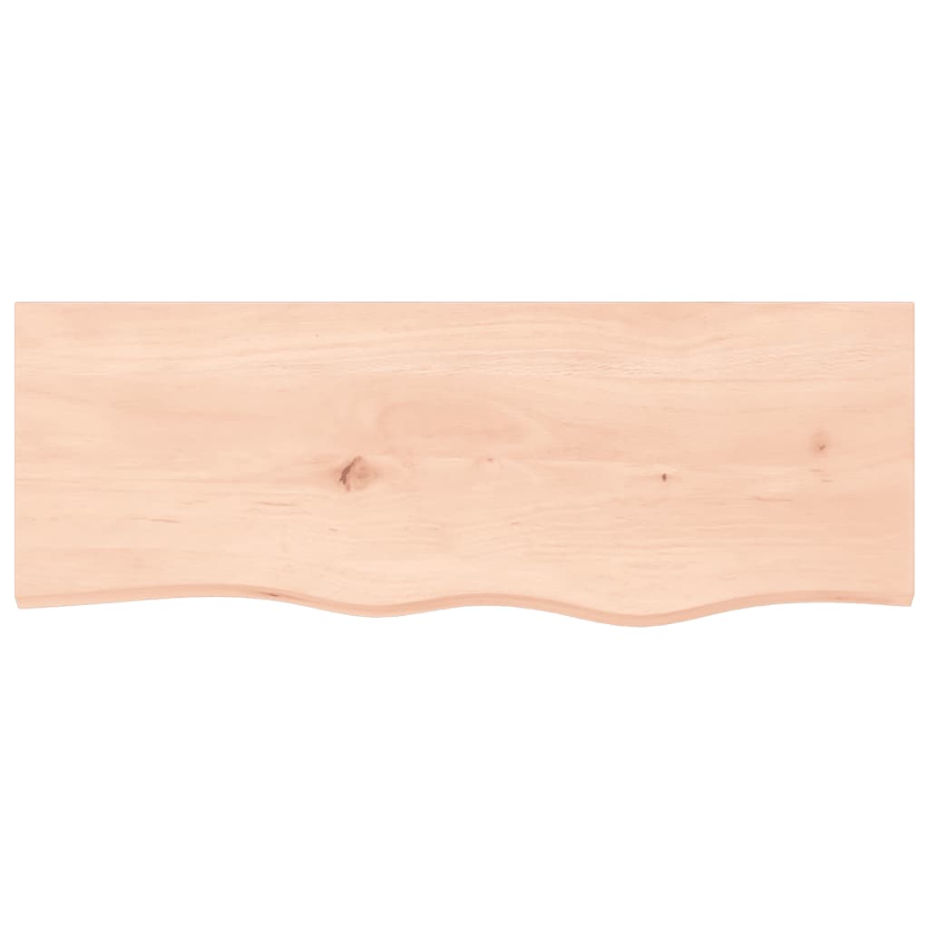 Wandschap 80x30x(2-6) cm onbehandeld massief eikenhout 80 x 30 x 6 cm