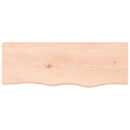 Wandschap 80x30x(2-6) cm onbehandeld massief eikenhout 80 x 30 x 6 cm
