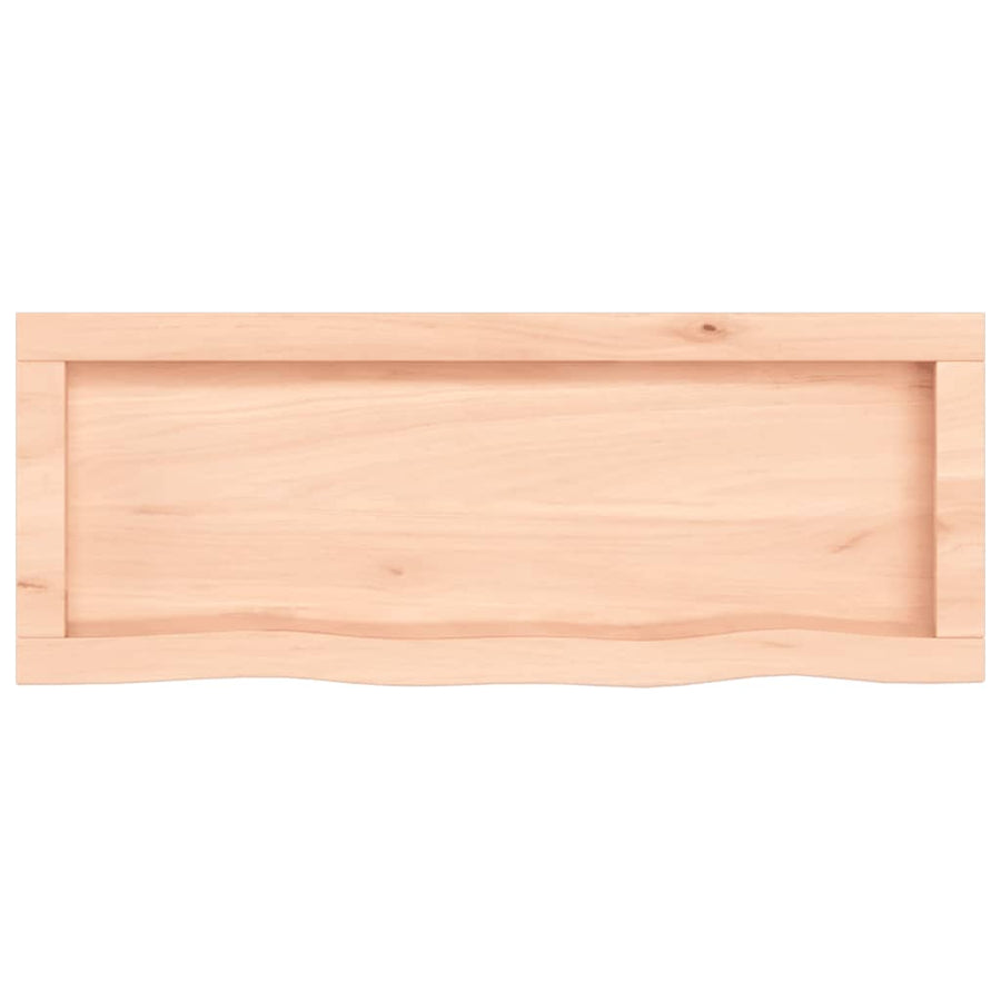 Wandschap 80x30x(2-6) cm onbehandeld massief eikenhout 80 x 30 x 6 cm