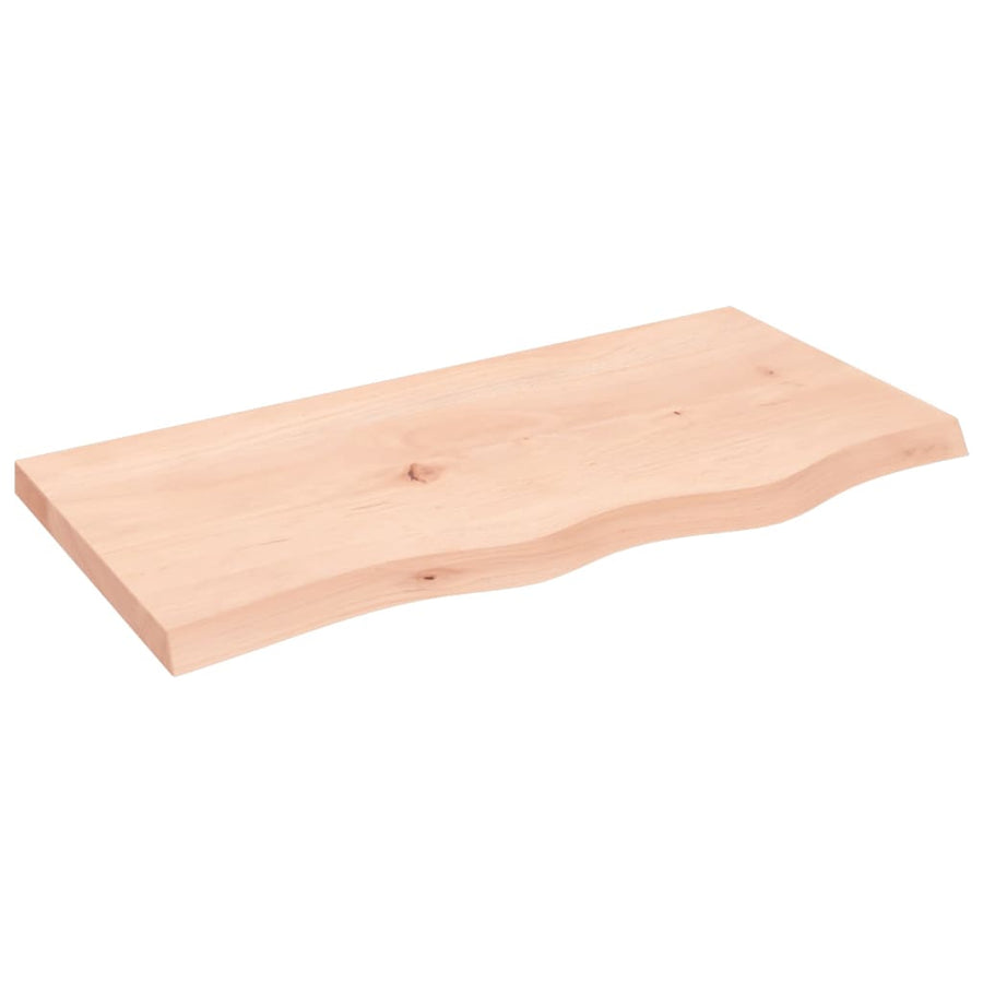 Wandschap 80x40x(2-4) cm onbehandeld massief eikenhout 80 x 40 x 4 cm