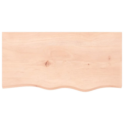 Wandschap 80x40x(2-4) cm onbehandeld massief eikenhout 80 x 40 x 4 cm