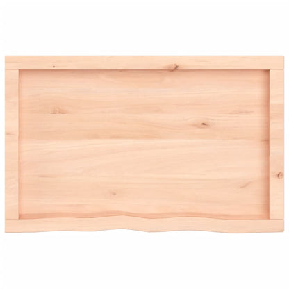 Wandschap 80x50x(2-6) cm onbehandeld massief eikenhout 80 x 50 x 6 cm