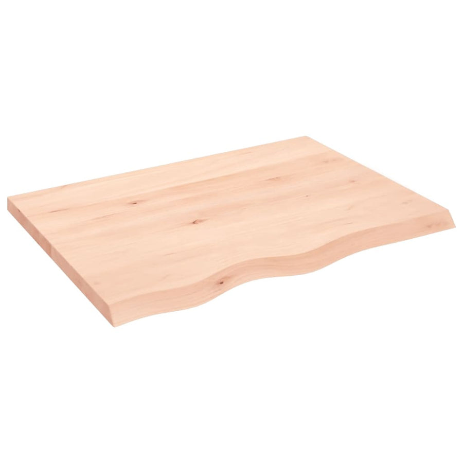Wandschap 80x60x(2-4) cm onbehandeld massief eikenhout 80 x 60 x 4 cm