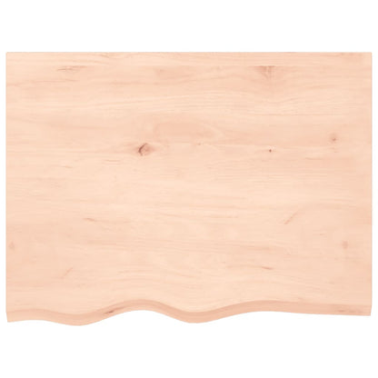 Wandschap 80x60x(2-4) cm onbehandeld massief eikenhout 80 x 60 x 4 cm