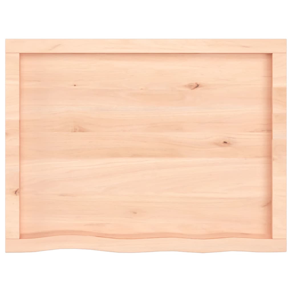 Wandschap 80x60x(2-4) cm onbehandeld massief eikenhout 80 x 60 x 4 cm
