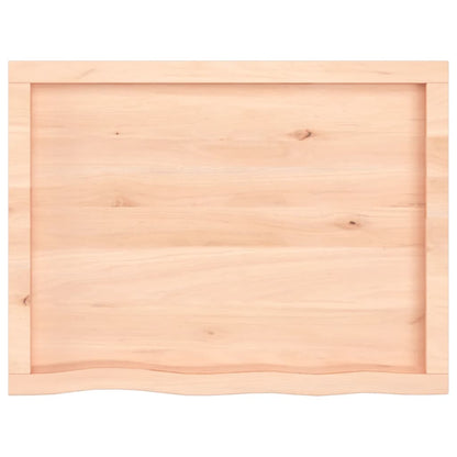 Wandschap 80x60x(2-4) cm onbehandeld massief eikenhout 80 x 60 x 4 cm